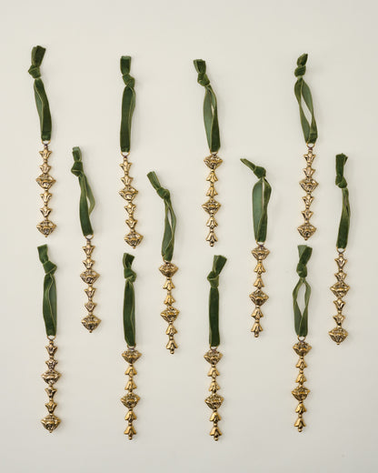 Solid Brass Tulip Icicle Ornament, Set of 12