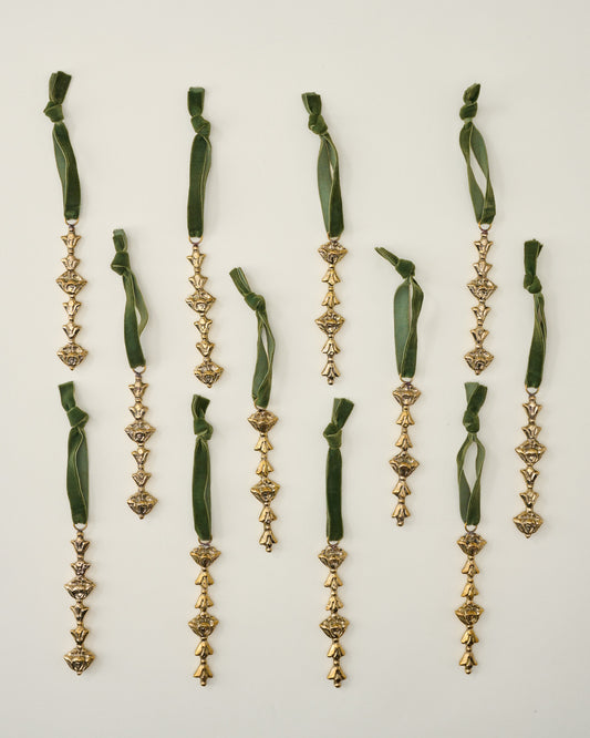Solid Brass Tulip Icicle Ornament, Set of 12