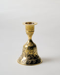 Etched Solid Brass Bell Taper Holder