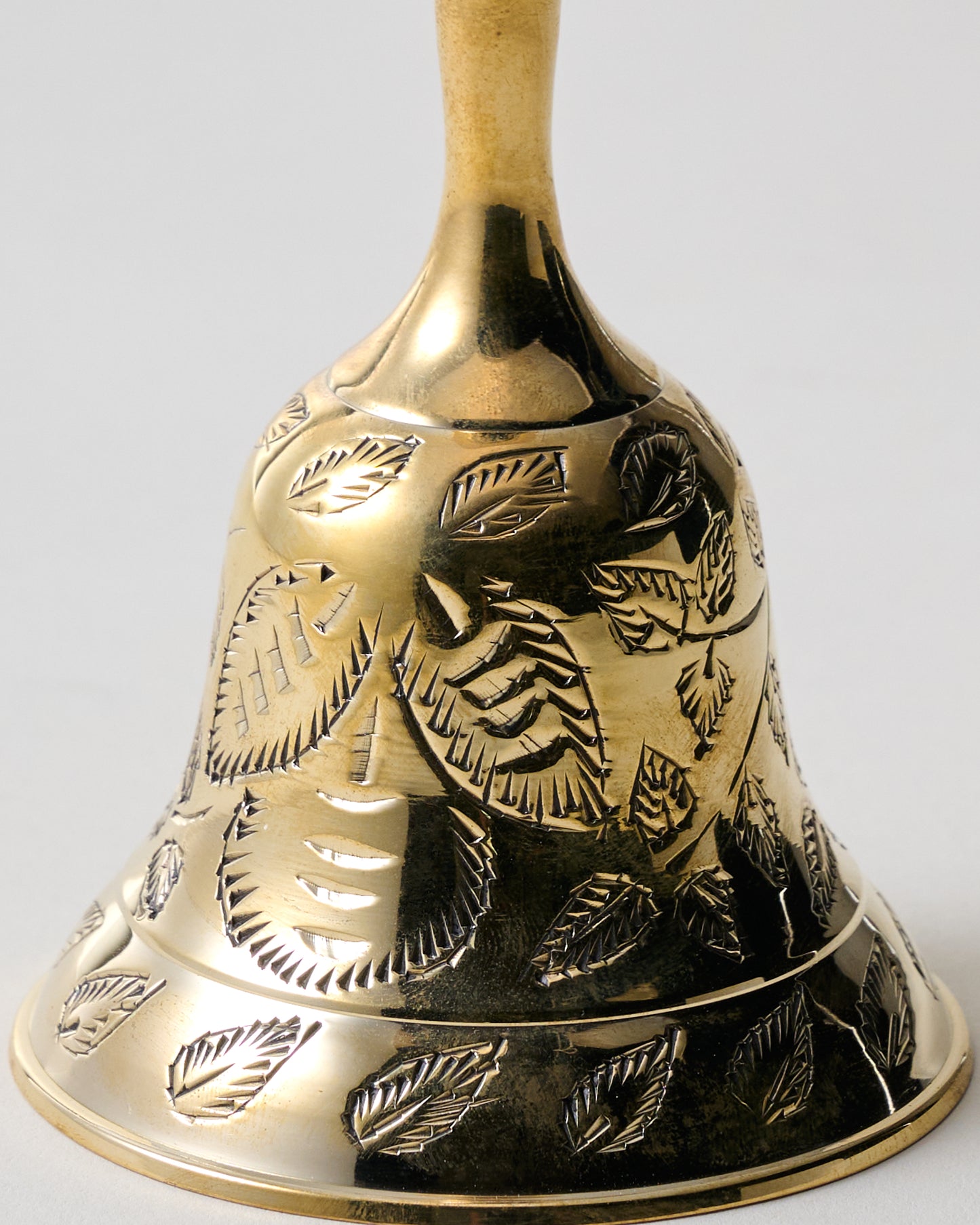 Etched Solid Brass Bell Taper Holder