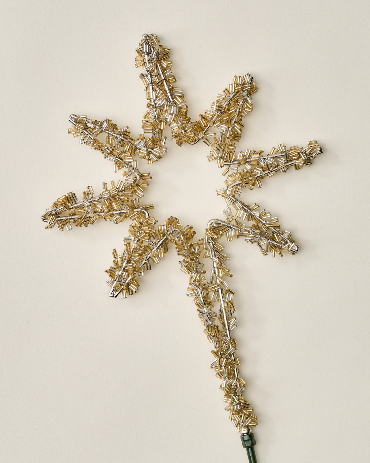 Antiqued Beaded Star Tree Topper