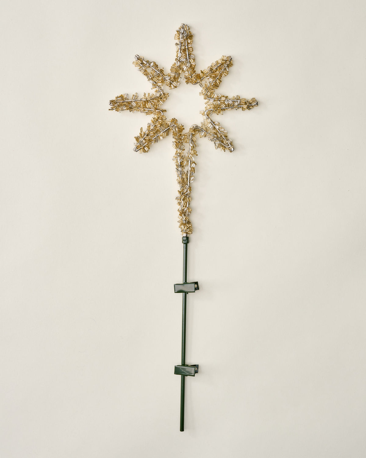Antiqued Beaded Star Tree Topper