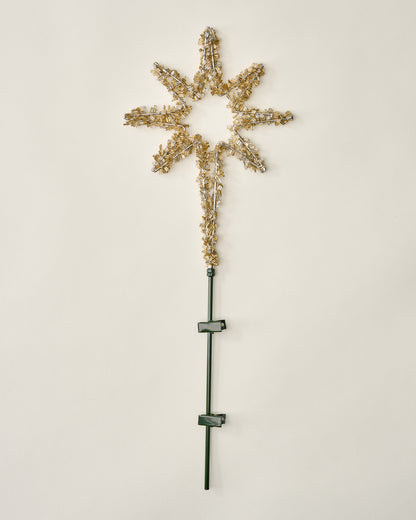Antiqued Beaded Star Tree Topper