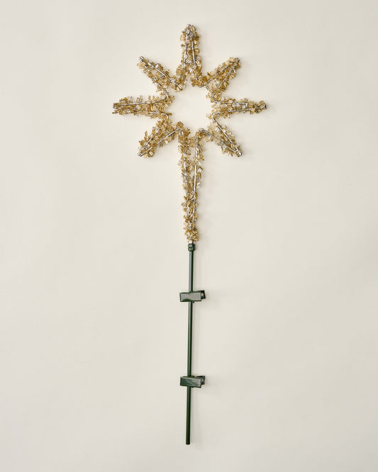 Antiqued Beaded Star Tree Topper