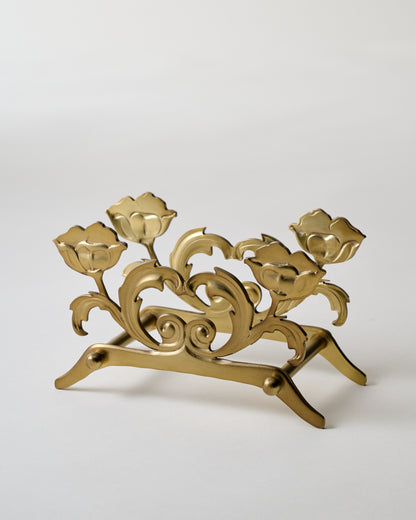 Antique Brass Tulip Card Holder