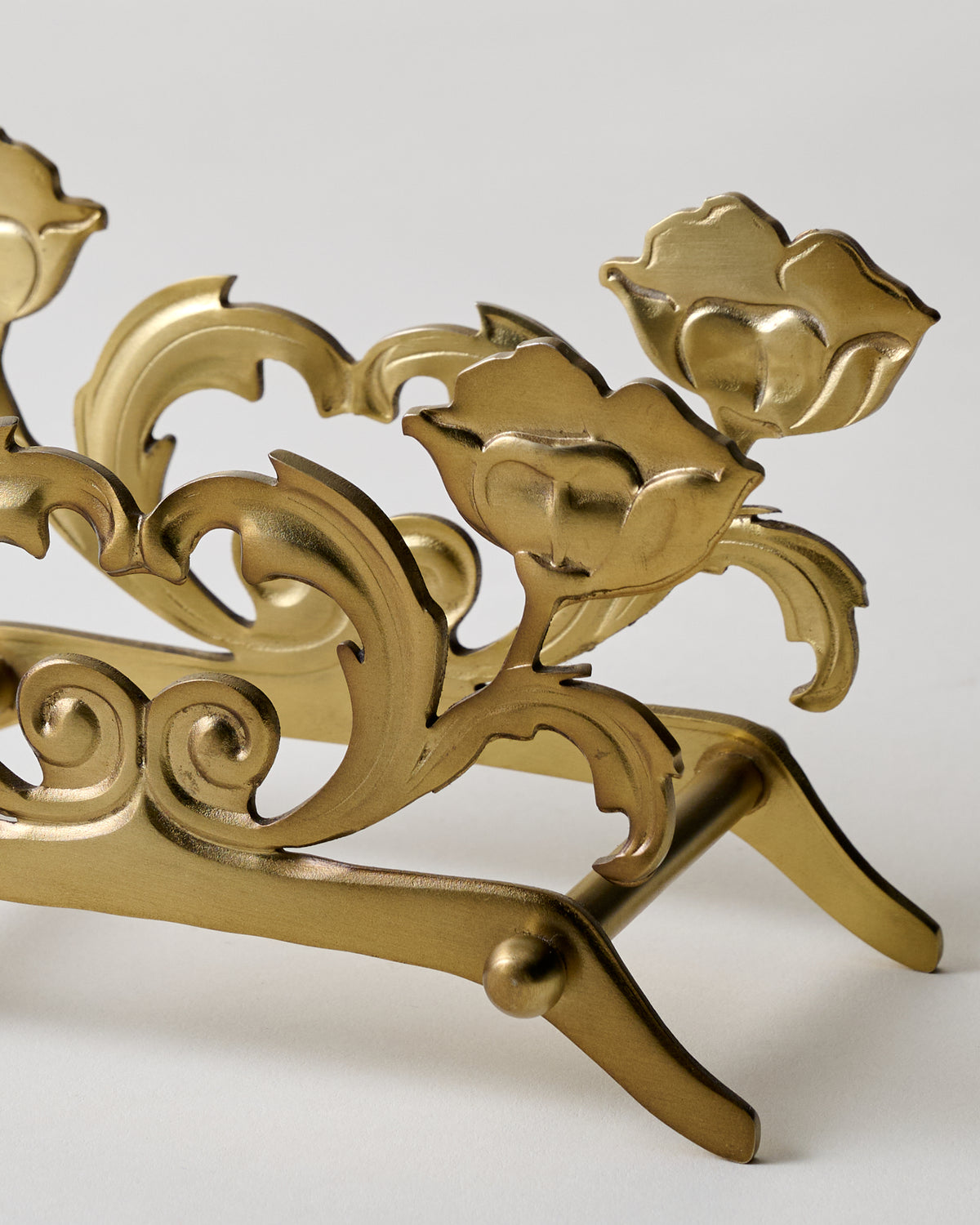 Antique Brass Tulip Card Holder