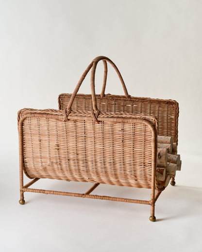 Woven Rattan Log Holder