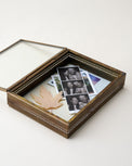 Willow Etched Metal and Glass Box