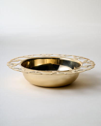Solid Brass Dove Bowl