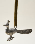 Pewter Peacock Ornament