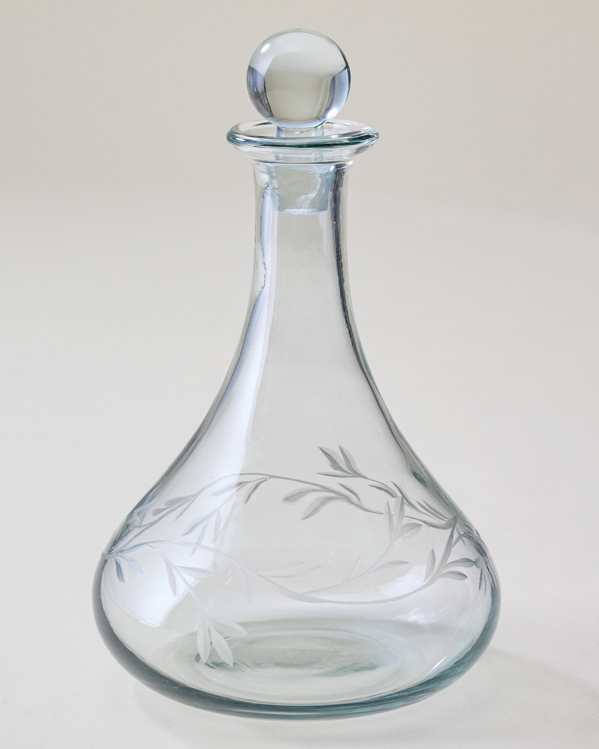 Oval Etched Glass Decanter