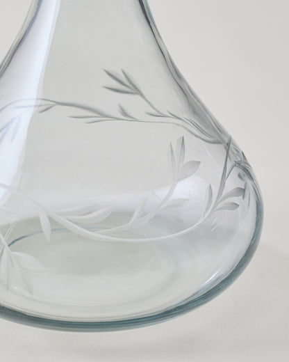 Oval Etched Glass Decanter