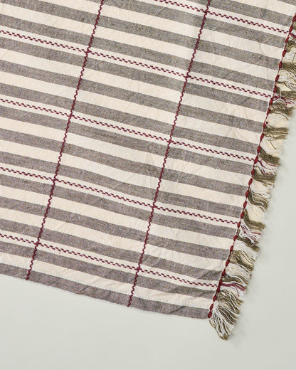 Bella Stripe Olive Napkin Set of Four