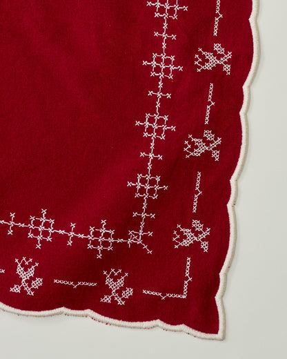Cross Stitch Winter Tulip Napkin Set of Four