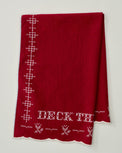 Cross Stitch Deck the Halls Tea Towel