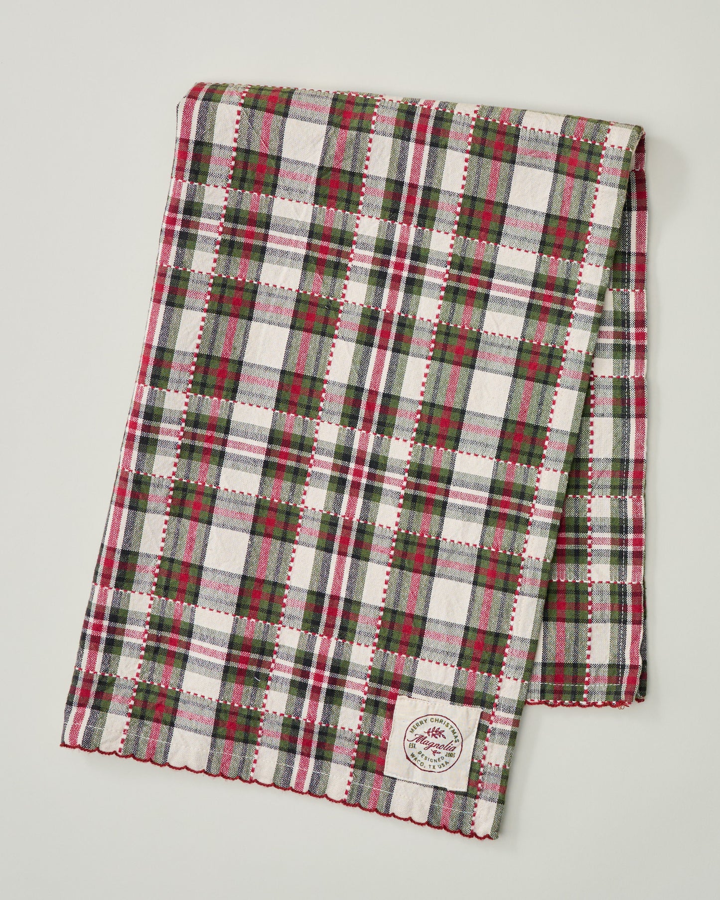 Magnolia Classic Christmas Plaid Tea Towel