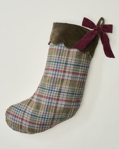 Natural Noel Plaid Stocking