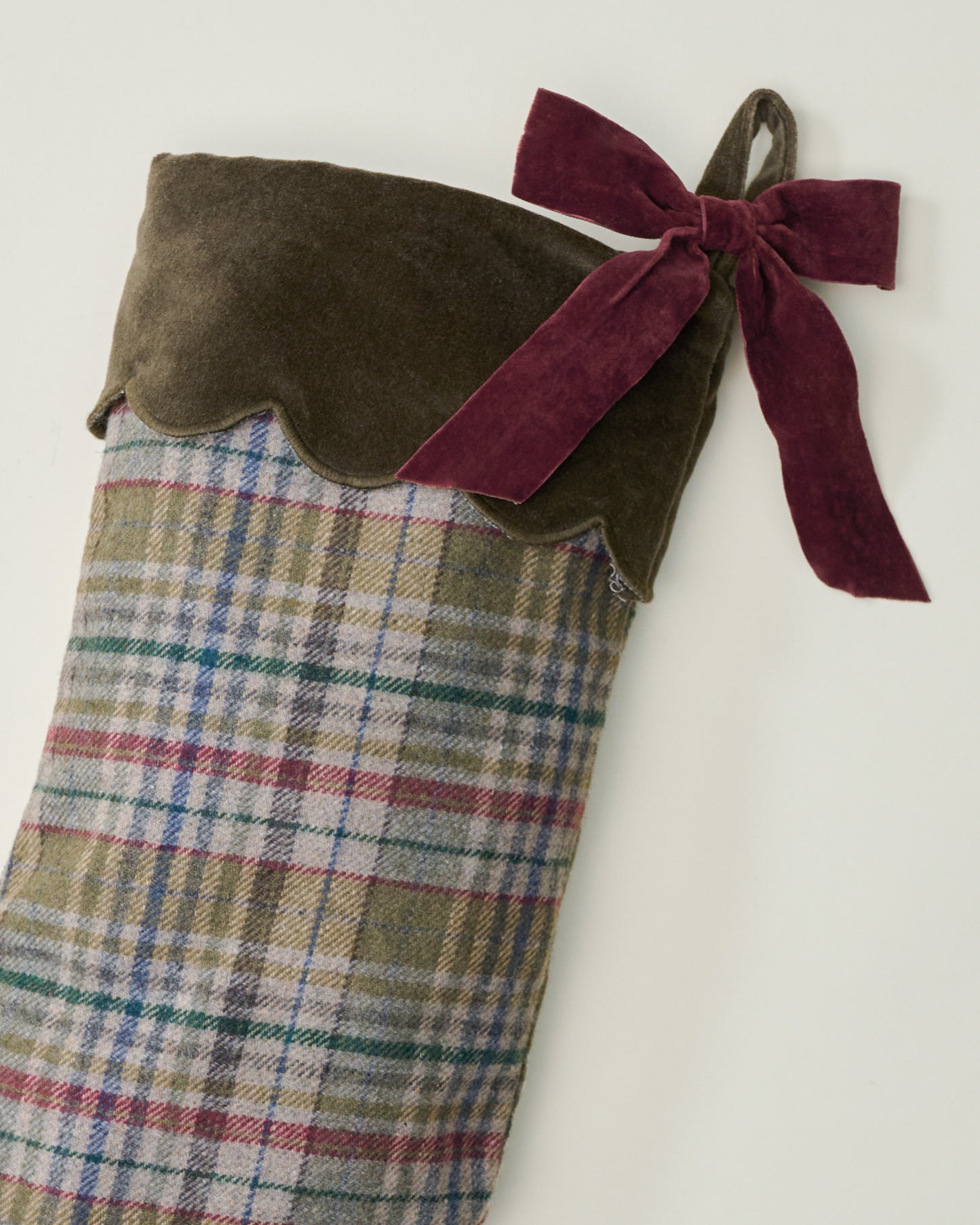 Natural Noel Plaid Stocking