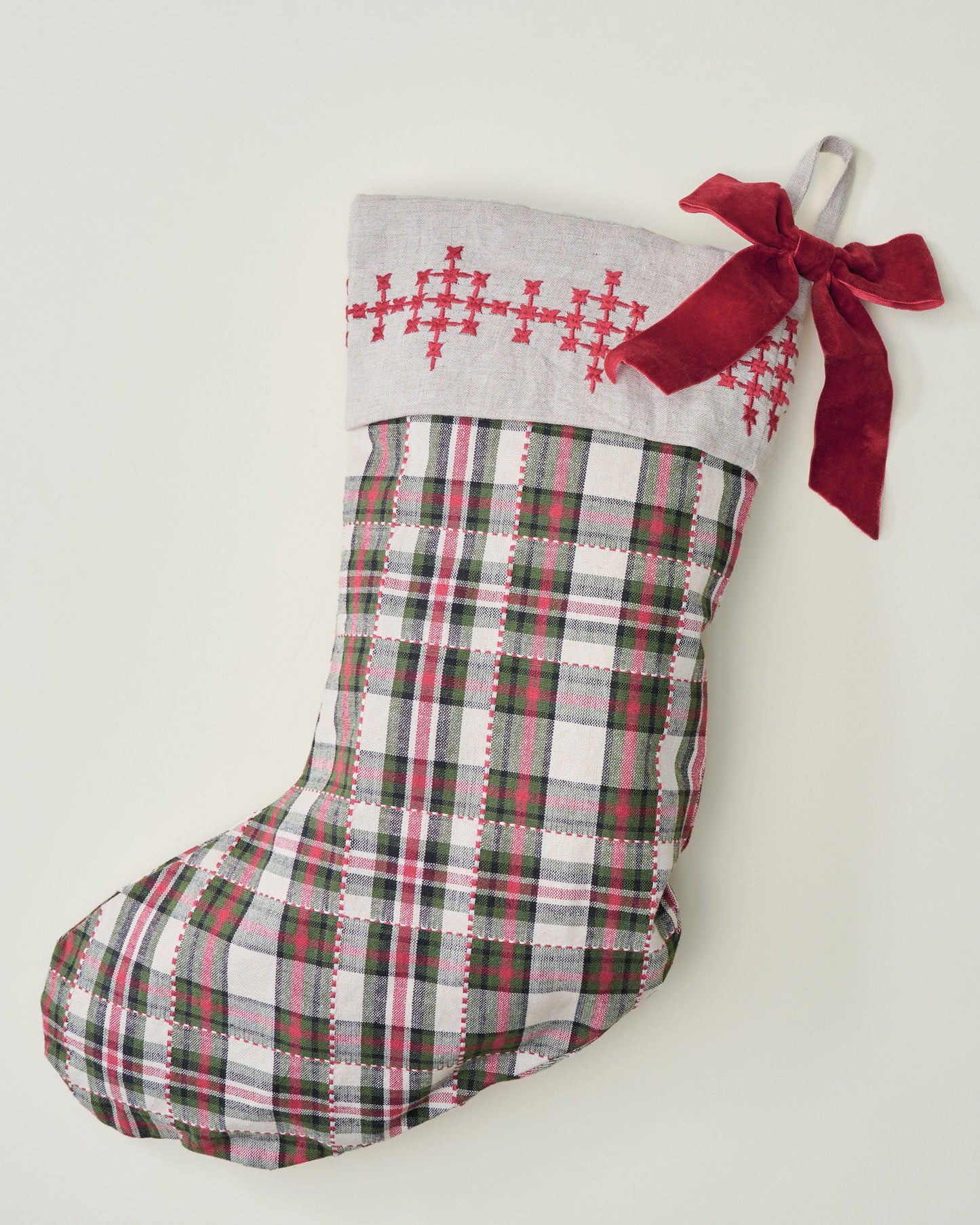 Classic Christmas Plaid Stocking