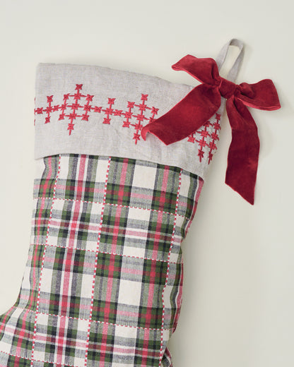 Classic Christmas Plaid Stocking