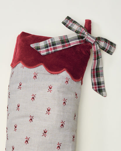 Winter Tulip Printed Stocking