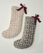 Crewel Embroidered Floral Stocking