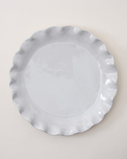 Cream Organic Ruffle Edge Plate