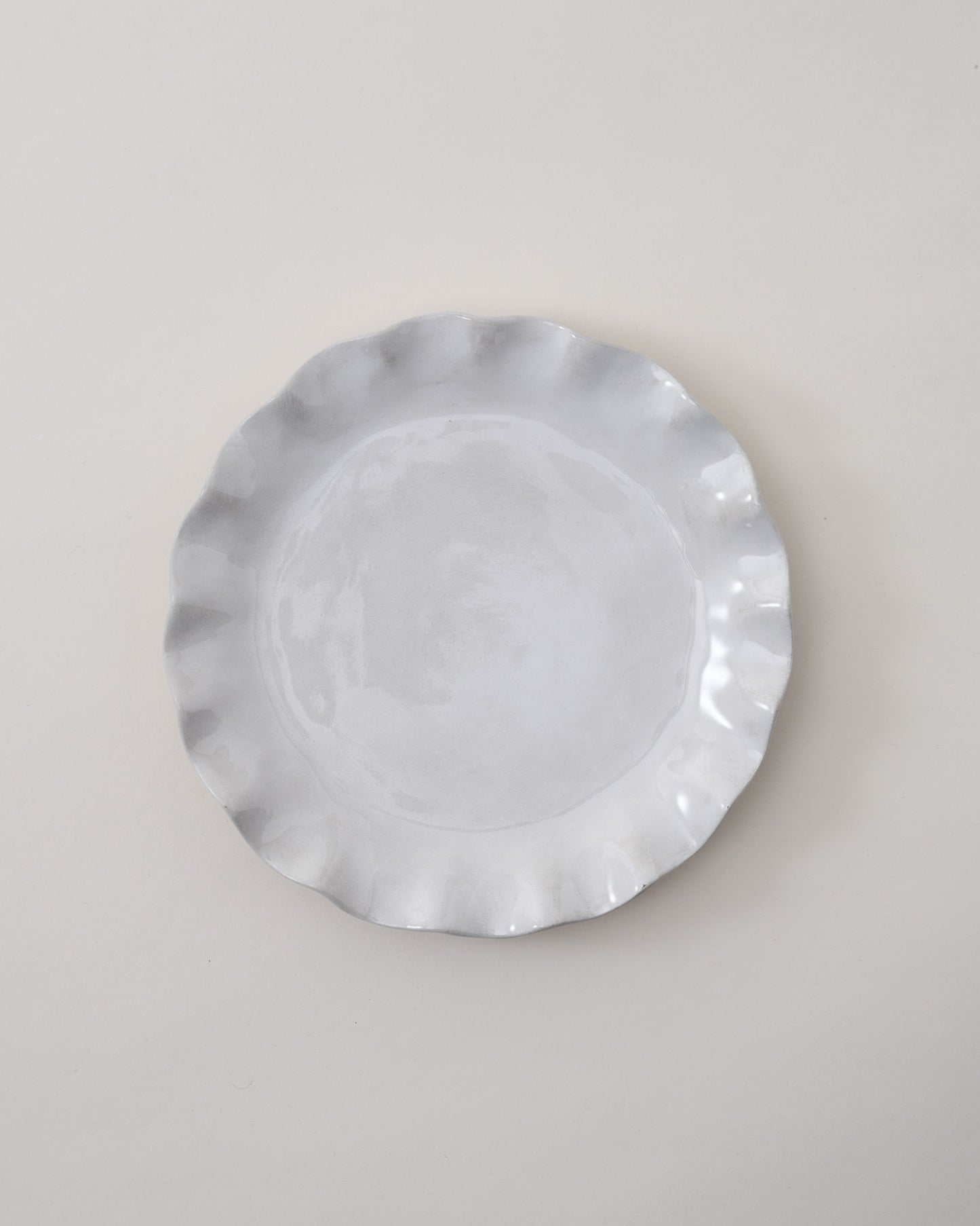 Cream Organic Ruffle Edge Plate