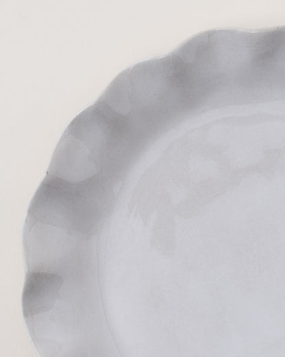 Cream Organic Ruffle Edge Plate