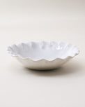 Cream Organic Ruffle Edge Cereal Bowl