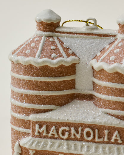Magnolia Silos Gingerbread Ornament close up
