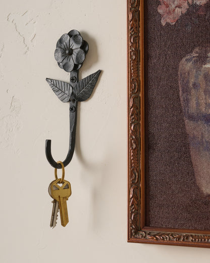 Forged Iron Floral Hook I