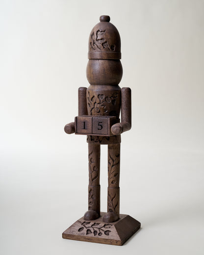 Heirloom Carved Wood Nutcracker Countdown