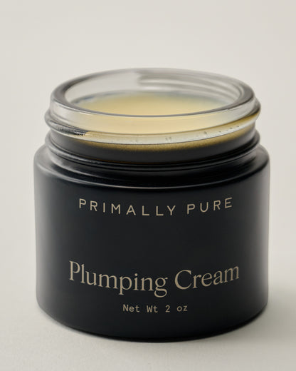 Primally Pure Plumping Cream lid off