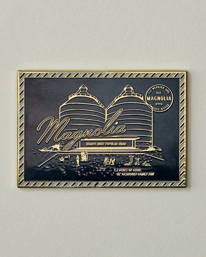Magnolia Postcard Enamel Magnet