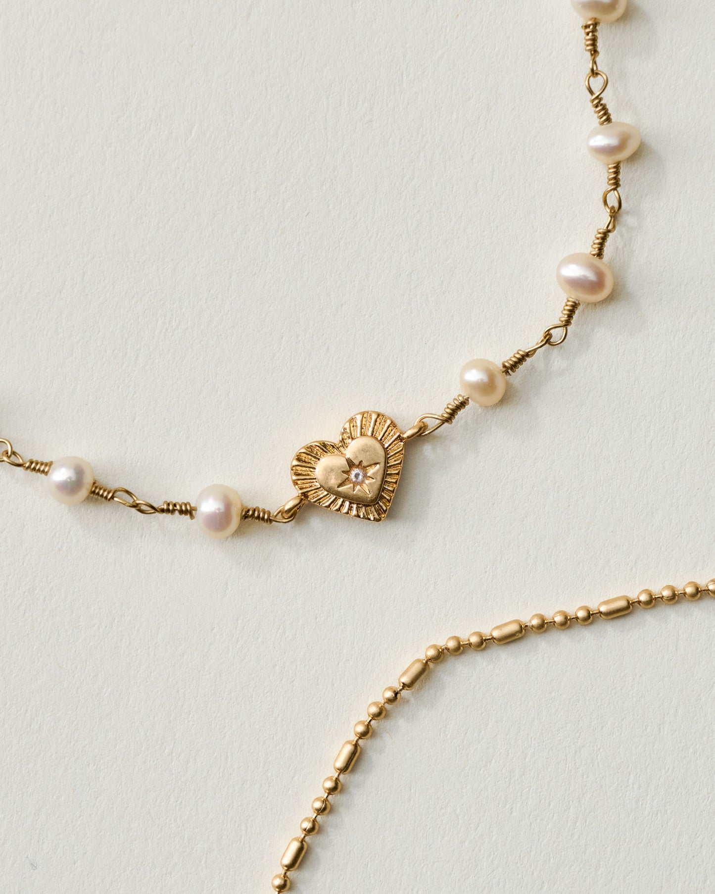 Magnolia Pearl Heart Bracelet Set