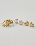 Magnolia Pearl Heart Earring Trio Set