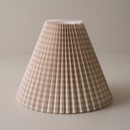 Tan Gingham Lamp Shade