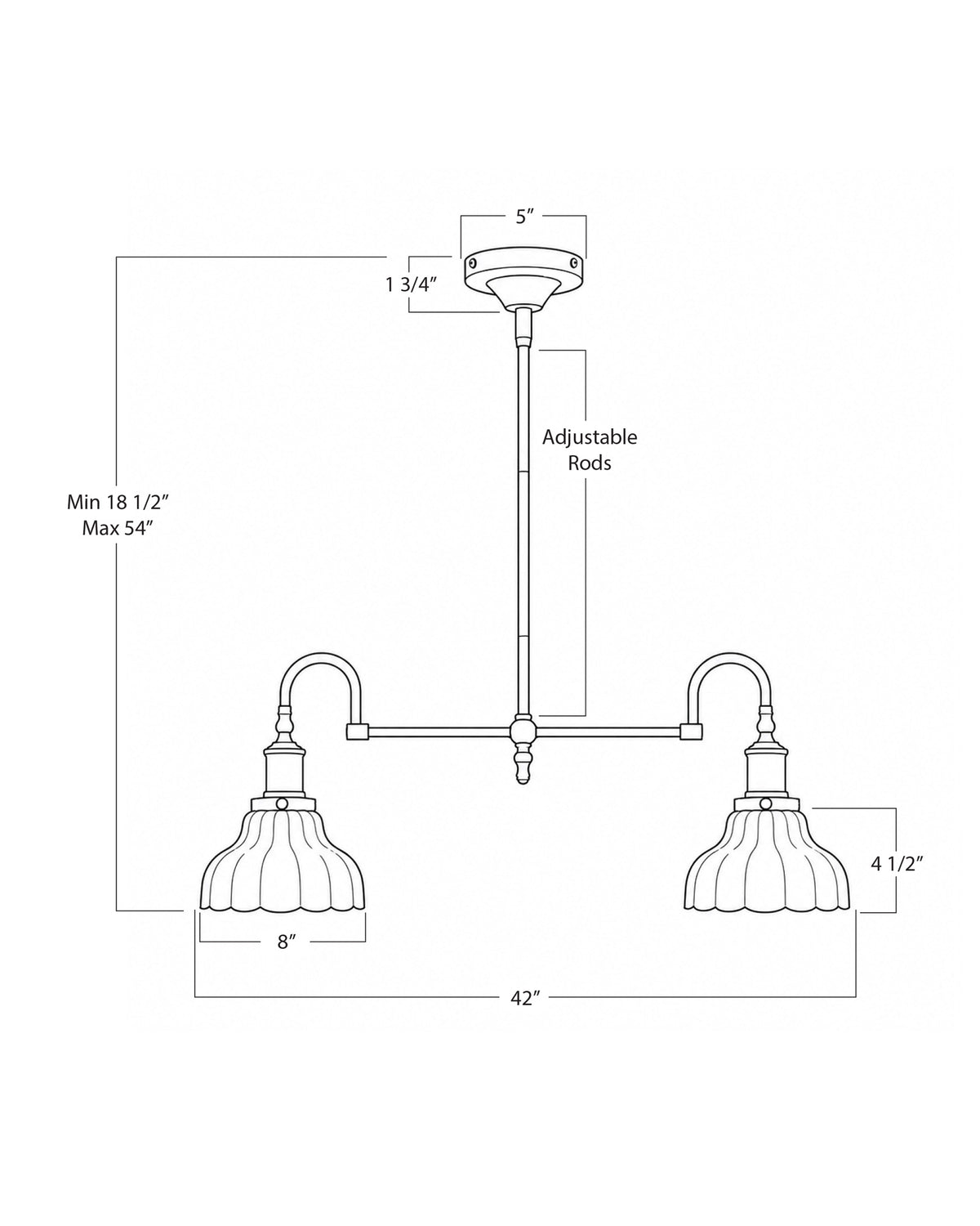 Polly Milk Glass Chandelier