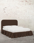 Poppy Ruffle Linen Upholstered Bed