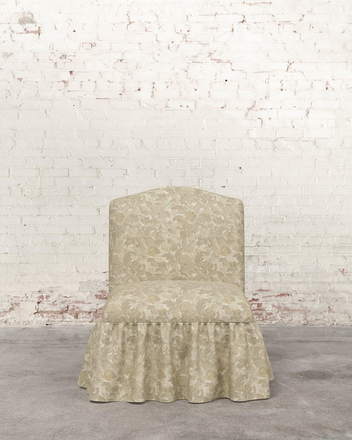 Poppy Ruffle Armless Accent Chair