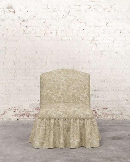 Poppy Ruffle Armless Accent Chair