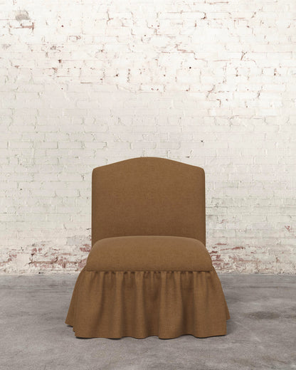 Poppy Ruffle Armless Accent Chair