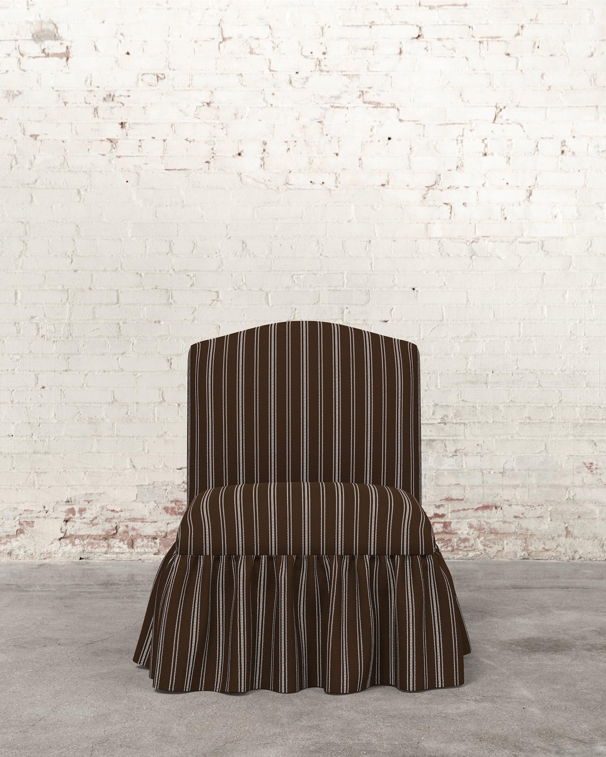Poppy Ruffle Armless Accent Chair