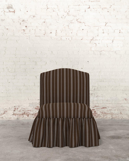 Poppy Ruffle Armless Accent Chair