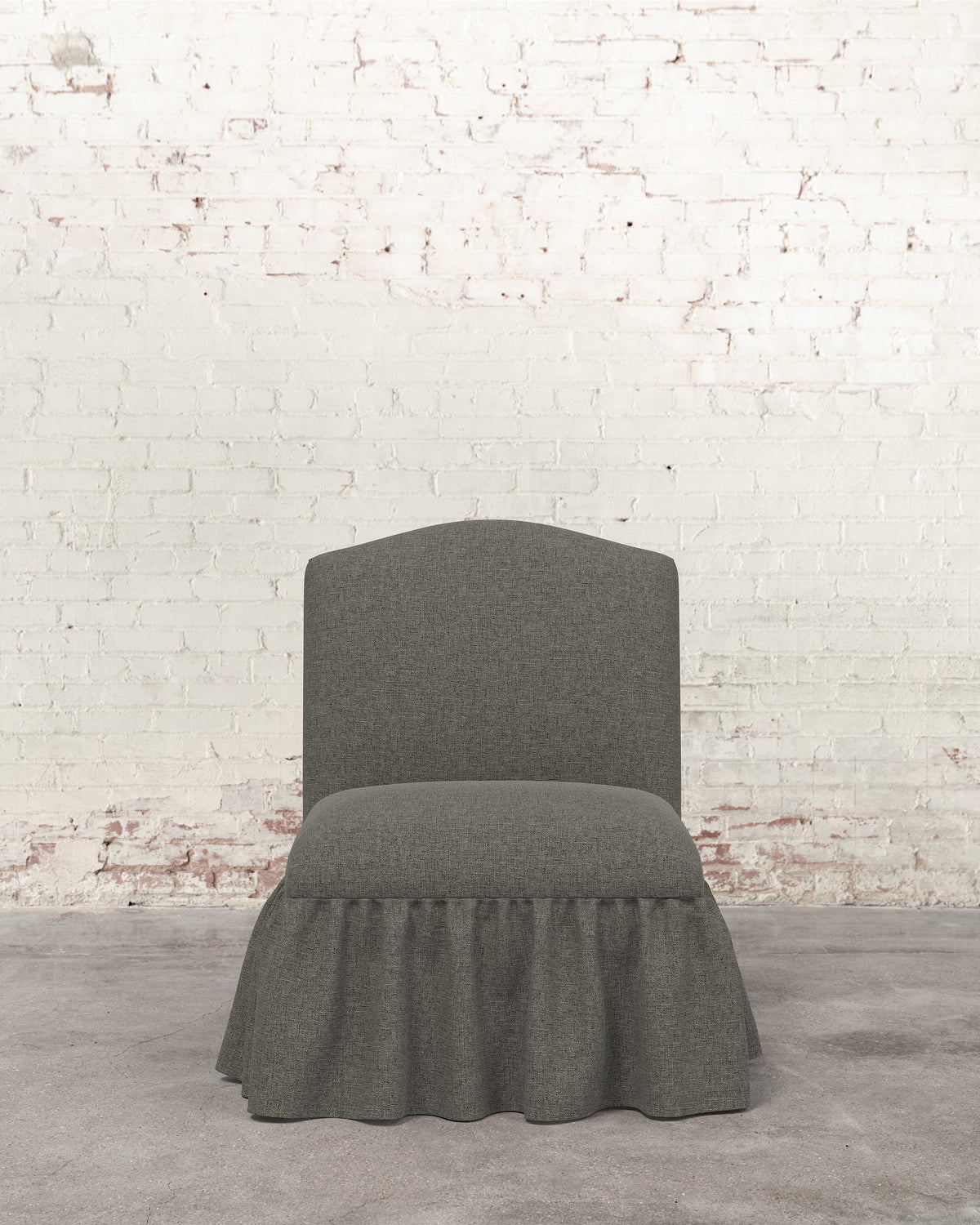 Poppy Ruffle Armless Accent Chair
