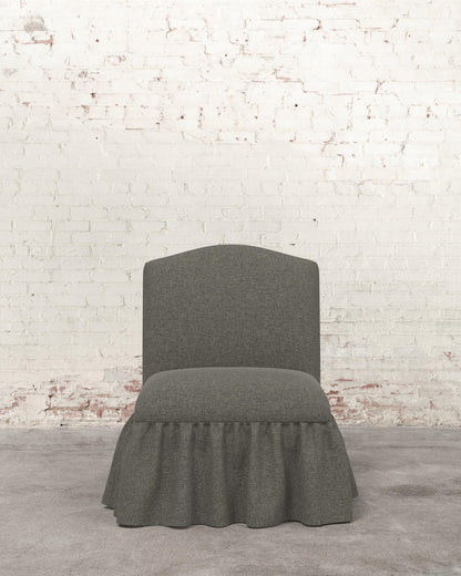 Poppy Ruffle Armless Accent Chair
