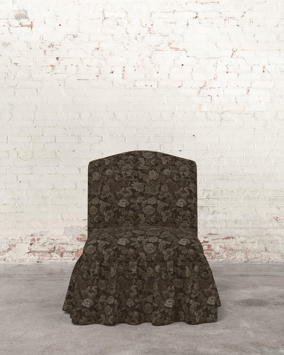 Poppy Ruffle Armless Accent Chair