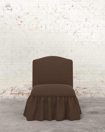 Poppy Ruffle Armless Accent Chair