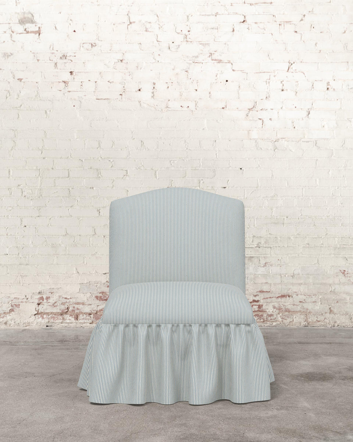 Poppy Ruffle Armless Accent Chair